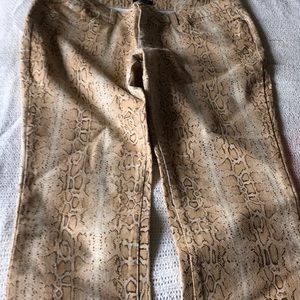 Snake print jeans